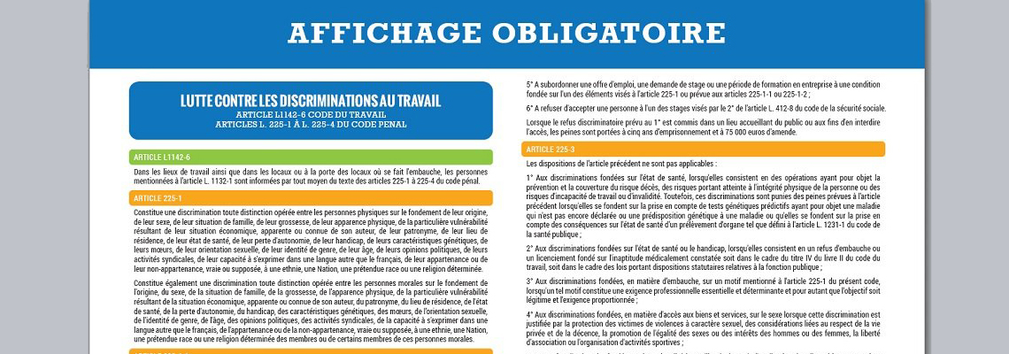 Les affichages obligatoires en entreprise